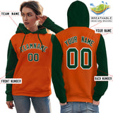 Custom Bespoke Long-Sleeve Pullover Hoodie Raglan sleeves Embroideried Your Team Logo and Number For Women