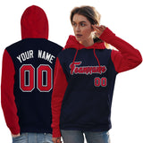 Custom Text Logo And Number Ragalan Sleeves Fashion Pullover Hoodie For Women Sport Sweatshirt