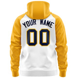 Custom Stitched Team Name Number and Logo Raglan Sleeves Fashion Full-Zip Hoodie