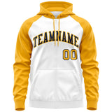 Custom Stitched Team Name Number and Logo Raglan Sleeves Fashion Full-Zip Hoodie