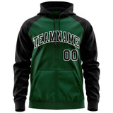 Custom Stitched Team Name Number and Logo Raglan Sleeves Fashion Full-Zip Hoodie
