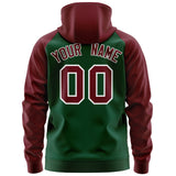 Custom Your Logo Workwear Full-Zip Raglan Sleeves Hoodie for Outdoor Team Work Uniform Unisex