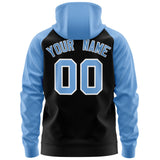 Custom Stitched Team Name Number and Logo Raglan Sleeves Fashion Full-Zip Hoodie
