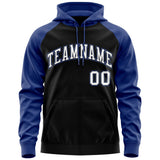 Custom Stitched Team Name Number and Logo Raglan Sleeves Fashion Full-Zip Hoodie