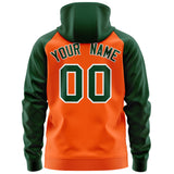 Custom Your Logo Workwear Full-Zip Raglan Sleeves Hoodie for Outdoor Team Work Uniform Unisex
