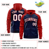 Custom Stitched Team Name Number and Logo Raglan Sleeves Fashion Full-Zip Hoodie