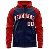 Custom Stitched Team Name Number and Logo Raglan Sleeves Fashion Full-Zip Hoodie