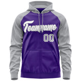Custom Full-Zip Raglan Sleeves For Man Personalized Sweatshirt Embroideried Your Team Logo