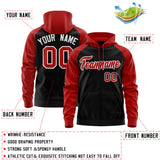 Custom Text Logo And Number Ragalan Sleeves Fashion Full-Zip Hoodie Sport Sweatshirt