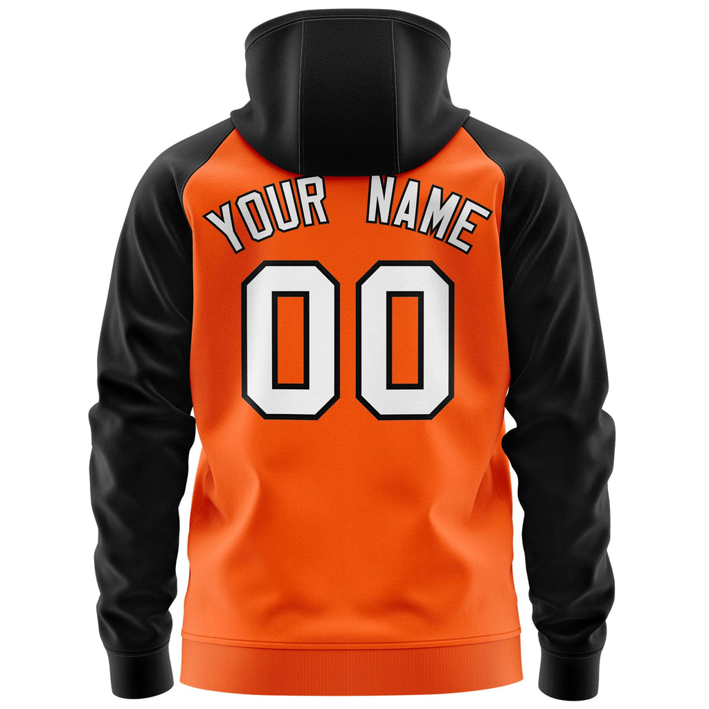 Custom Cotton Full-Zip Raglan Sleeves Hoodie Unisex Personalized Couples Stitched Team Name Number
