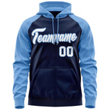 Custom Unisex Full-Zip Hoodie Raglan Sleeves Sports Hoodie Embroideried Your Team Logo