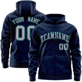 Custom Men's Youth Fashion Full-Zip Hoodie With Flame Sports Sweatshirt Stitched Name Number