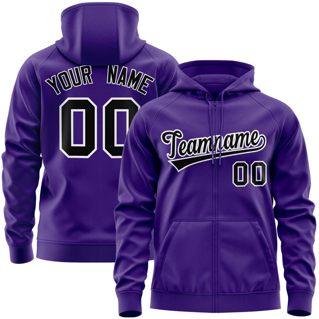 Custom Full-Zip Hoodie For Man Personalized Sweatshirt Stitched Name Number