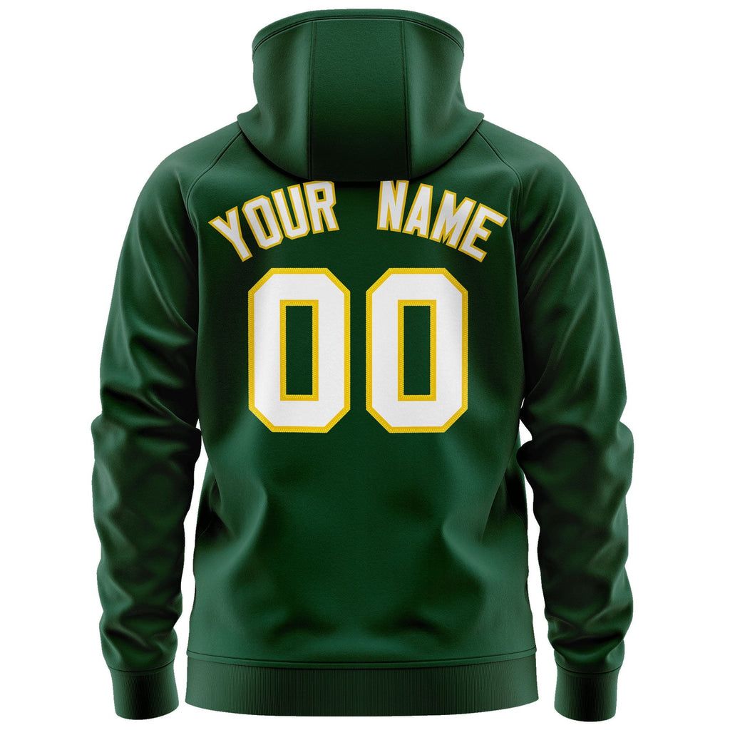 Custom Full-Zip Hoodie Sports Sweatshirt Stitched Name Number