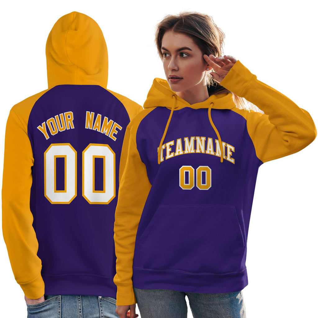 Custom Pullover Hoodie Raglan Sleeves Embroideried Your Team Logo Personalized Hip Hop Sportswear For All Age Women