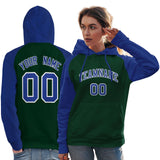 Custom Embroideried Your Team Logo and Number Raglan Sleeves Sports Pullover Sweatshirt Hoodie For All Age Women