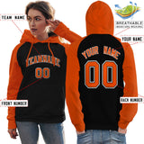 Custom Stitched Your Team Logo and Number Raglan Sleeves Fashion Pullover Sweatshirt Hoodie For Women