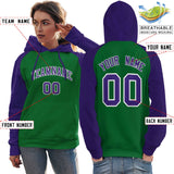 Custom Embroideried Your Team Logo and Number Raglan Sleeves Sports Pullover Sweatshirt Hoodie For All Age Women