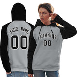 Custom Embroideried Your Team Logo and Number Raglan Sleeves Fashion Pullover Sweatshirt Hoodie For Women