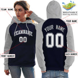 Custom Stitched Your Team Logo and Number Raglan Sleeves Fashion Pullover Sweatshirt Hoodie For All Age Women