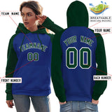 Custom Unique Raglan Sleeves Pullover Hoodie Sportswear For Women Embroideried Your Team Logo and Number Wearshirt