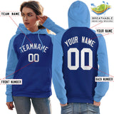 Custom Women's Unique Raglan Sleeves Pullover Hoodie Sportswear Embroideried Your Team Logo and Number Fashion Wearshirt