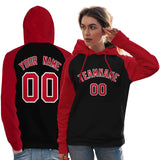 Custom Women's Unique Raglan Sleeves Pullover Hoodie Sportswear Embroideried Your Team Logo and Number Fashion Wearshirt