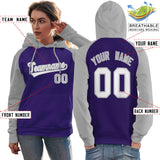 Custom Women's Raglan Sleeves Universal Pullover Hoodie Embroideried Your Team Logo And Number Sportswear