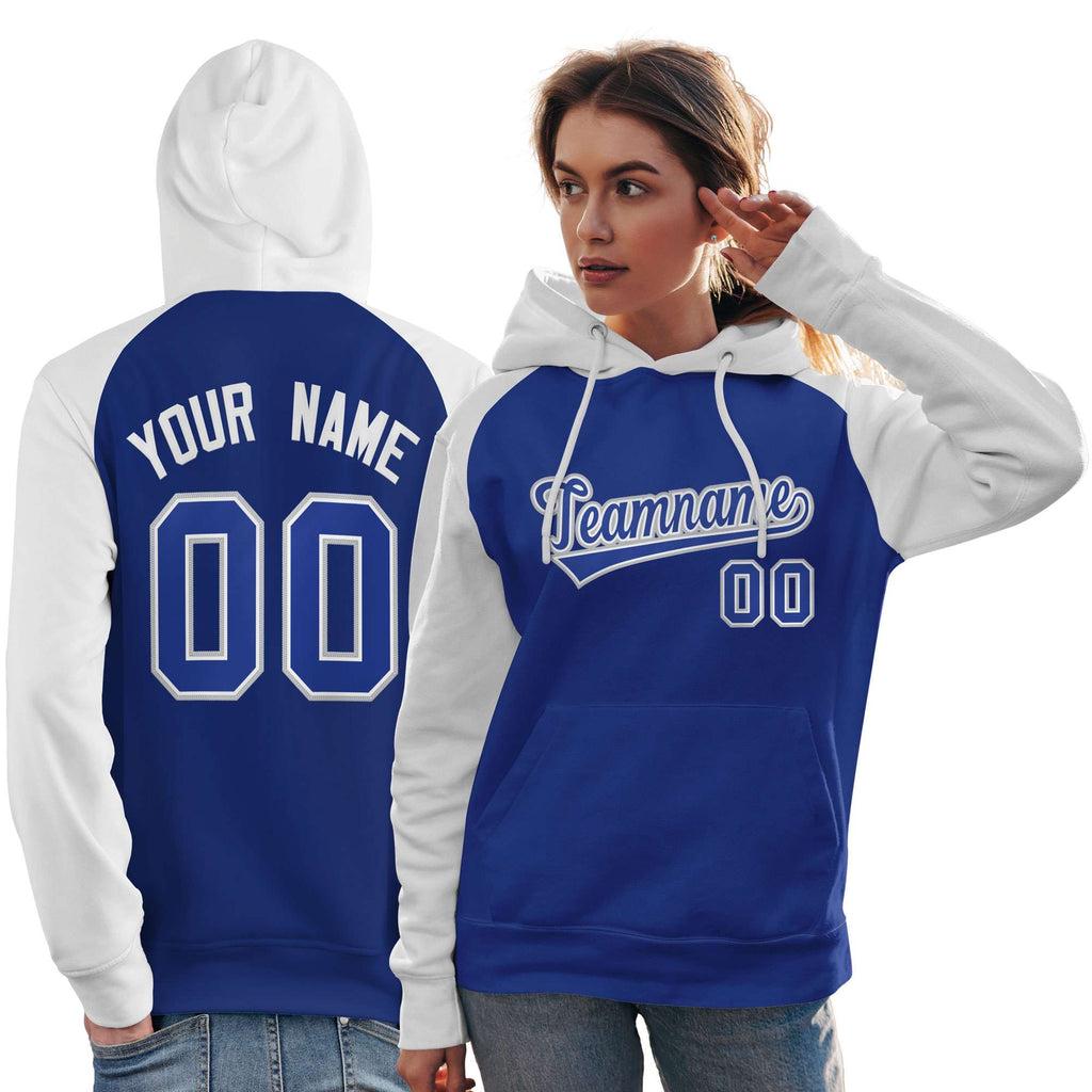 Custom Women's Cotton Pullover Raglan Sleeves Hoodie Personalized Embroideried Your Team Logo Sportsweat