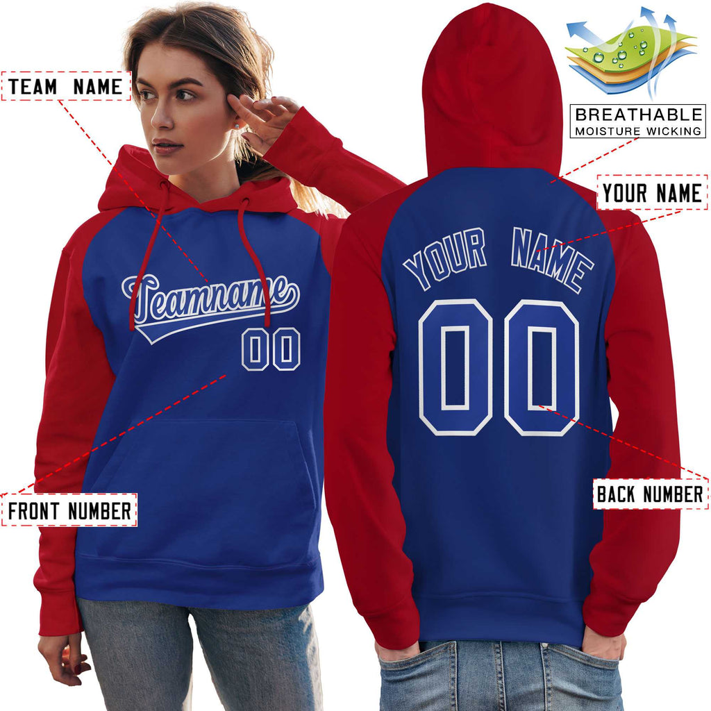 Custom Traditional All Ages Sport Pullover Raglan Sleeves Hoodie For Women Embroideried Your Team Logo Sweatshirt
