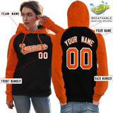 Custom Women's Raglan Sleeves Universal Pullover Hoodie Embroideried Your Team Logo And Number Sportswear