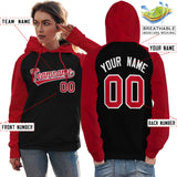Custom Women's Cotton Pullover Raglan Sleeves Hoodie Personalized Stitched Text Logo And Number Sweatshirt