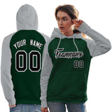 Custom Women's Bespoke Long Sleeve Pullover Hoodie Raglan sleeves Embroideried Your Team Logo and Number Spotswear
