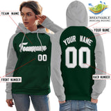 Custom Pullover Hoodie Raglan Sleeves Sports Hoodie Stitched Text Logo And Number For Women Sports Sweatshirt