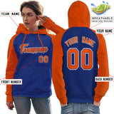 Custom Women's Unique Raglan Sleeves Pullover Hoodie Sportswear Embroideried Your Team Logo and Number