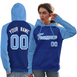 Custom Bespoke Long Sleeve Pullover Hoodie Raglan sleeves Embroideried Your Team Logo and Number For Women Spotswear
