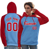 Custom Women's Traditional All Ages Sport Pullover Raglan Sleeves Hoodie Stitched Name Number Fashion Sweatshirt