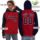 Custom Unique Raglan Sleeves Pullover Hoodie Sportswear For Women Embroideried Your Team Logo and Number Sportswear