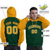 Custom Embroideried Your Team Logo and Number Raglan Sleeves Sports Pullover Sweatshirt Hoodie For Man