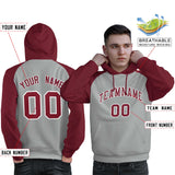 Custom Stitched Your Team Logo and Number Raglan Sleeves Fashion Pullover Sweatshirt Hoodie For Man