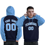 Custom Embroideried Your Team Logo and Number Raglan Sleeves Fashion Pullover Sweatshirt Hoodie For Man