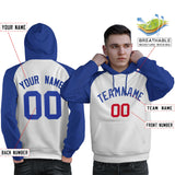 Custom Man's Unique Raglan Sleeves Pullover Hoodie Sportswear Embroideried Your Team Logo and Number Sports Wearshirt