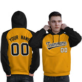 Custom Man's Pullover Hoodie Raglan Sleeves Stitched Team Name Number Logo Personalized Hip Hop Sports Sweatshirt