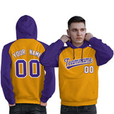 Custom Man's Cotton Pullover Raglan Sleeves Hoodie Personalized Stitched Text Logo And Number Sweatshirt
