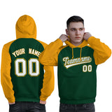 Custom Man's Pullover Hoodie Raglan Sleeves Stitched Team Name Number Logo Personalized Hip Hop Sports Sweatshirt