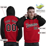 Custom Man's Pullover Hoodie Raglan Sleeves Stitched Team Name Number Logo Personalized Hip Hop Sportswear
