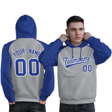 Custom Personalized Long Sleeve Workout Pullover Raglan Sleeves Hoodie For Man Stitched Name Number Sweatshirt