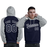 Custom Personalized Long Sleeve Workout Pullover Raglan Sleeves Hoodie For Man Stitched Name Number Sweatshirt