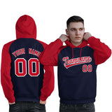 Custom Man's Made to Order Long Sleeve Pullover Hoodie Raglan Sleeves Embroideried Your Team Logo And Number Sweatshirt