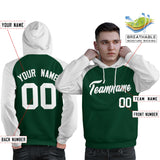 Custom Bespoke Long Sleeve Pullover Hoodie Raglan sleeves Embroideried Your Team Logo and Number For Man Spotswear